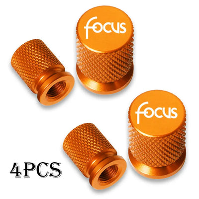 Bouchon de valve Ford Focus orange, jeu de 4 capuchons