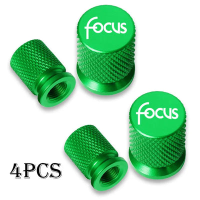Bouchon de valve Ford Focus vert, capuchon moleté à filetage standard