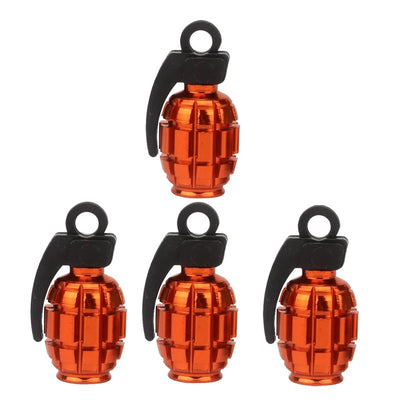 Bouchon de valve grenade orange, jeu de 4 capuchons de valve
