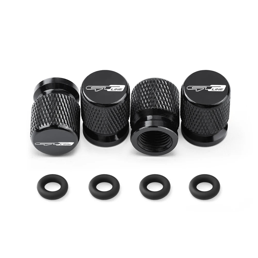 Bouchon de valve Kia GT Line noir pour Sportage, Ceed et Picanto