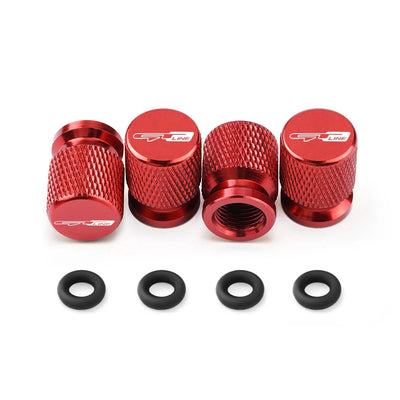 Bouchon de valve Kia GT Line rouge, lot de 4 avec joints d'étanchéité