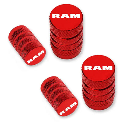 Bouchon de valve RAM rouge, logo RAM gravé sur le dessus