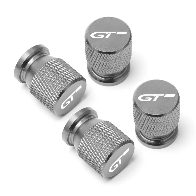 Bouchon de valve Peugeot GT noir pour pneu voiture, avec finition sport GT.