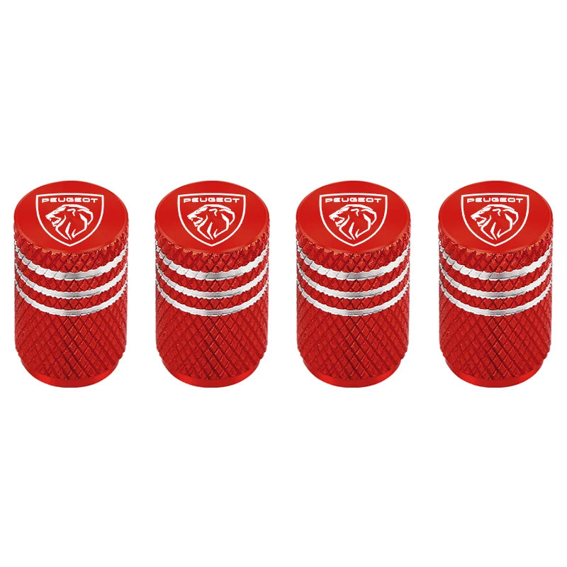 Bouchon de valve Peugeot rouge pour valve de pneu voiture Peugeot.