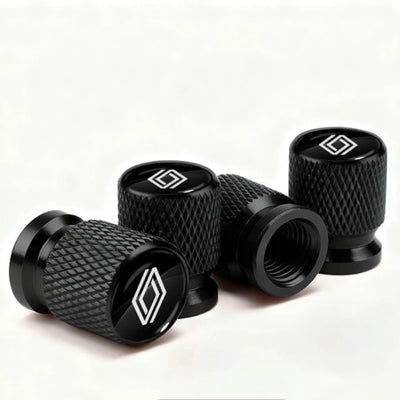 bouchon de valve Renault noir pour valve pneu avec logo Renault