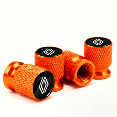 bouchon de valve pneu Renault orange avec logo Renault moderne