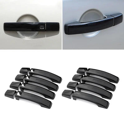 Cache poignée de porte extérieure noir brillant monté sur Range Rover Sport, versions A et B