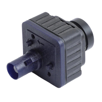 Connecteur coaxial bleu de la caméra de recul Peugeot 4008, vue de profil