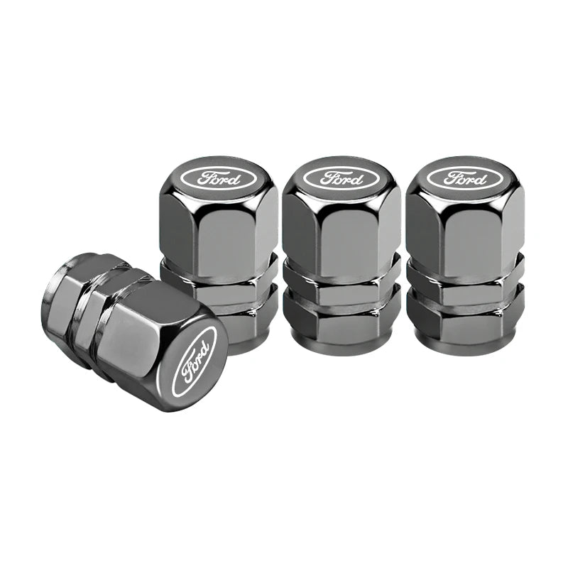 Capuchon de valve Ford finition gunmetal à l'ovale de la marque