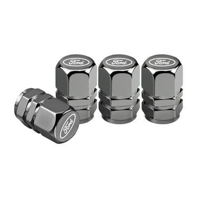 Capuchon de valve Ford finition gunmetal à l'ovale de la marque