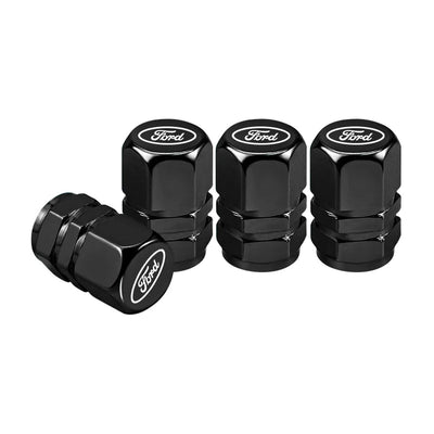 Capuchon de valve Ford noir à six pans, ovale Ford blanc