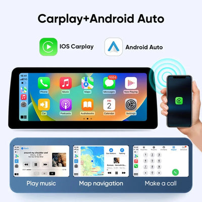 Écran CarPlay BMW série 3 compatible Apple CarPlay et Android Auto : musique, navigation et appels reportés sur la dalle