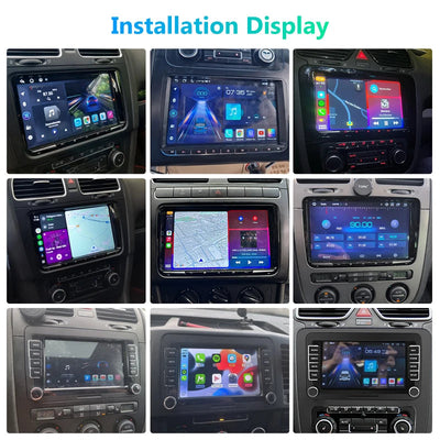Exemples d'intégration de l'autoradio dans différentes planches de bord Volkswagen