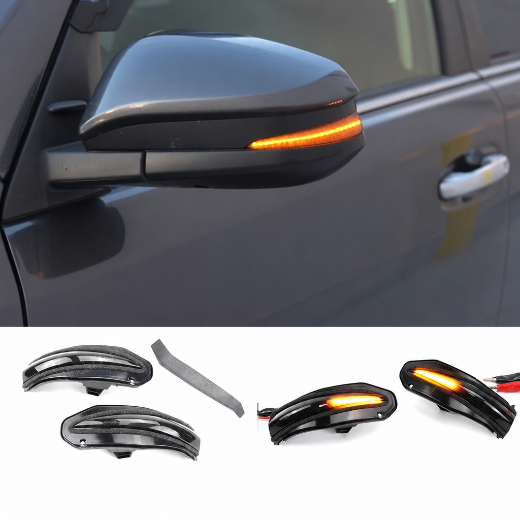 Clignotant dynamique séquentiel à lentille fumée pour rétroviseur Toyota RAV4