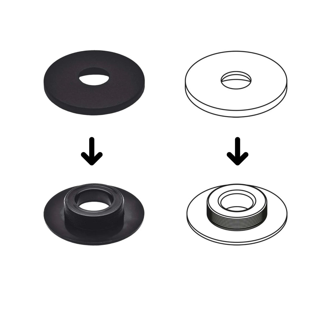 Attaches de fixation rondes pour tapis de sol voiture