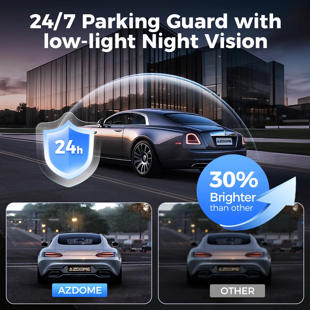 Surveillance en stationnement 24 h de la dashcam M660 et comparatif de vision nocturne