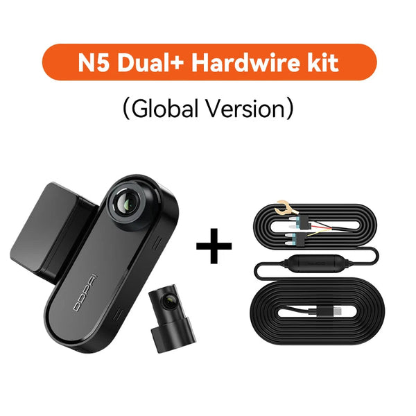 Pack dashcam DDPAI N5 Dual avec caméra arrière et kit de câblage permanent