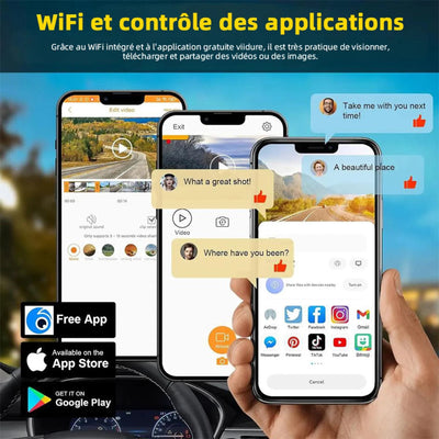 Système wifi et application de la dashcam B26P.