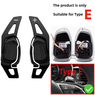 Extension palette Audi S5 SQ5 RS6 noire, paire complète et repère de compatibilité type E