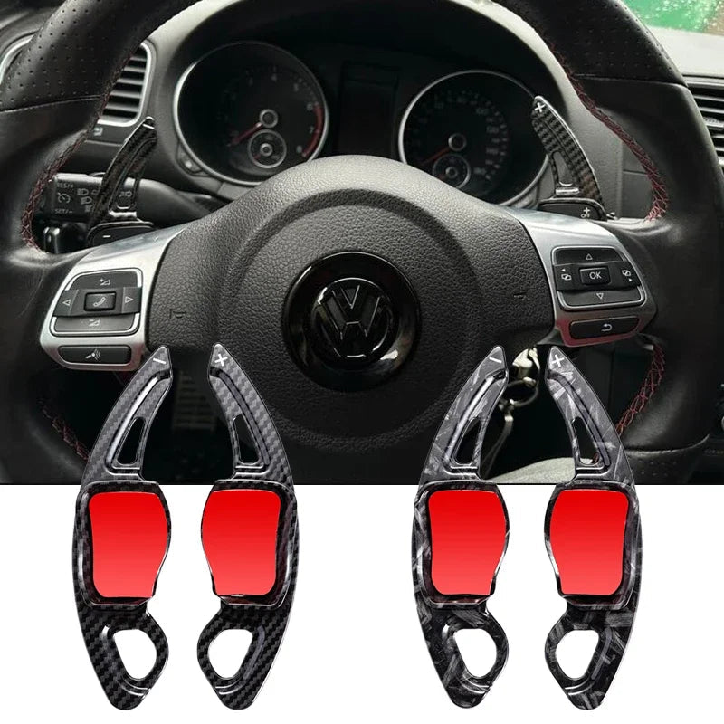 Extension palette au volant Golf 6 R en carbone sur volant Volkswagen