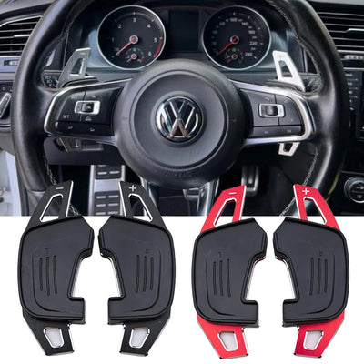 Extension palette au volant Golf 7 GTD noire et rouge sur volant Volkswagen