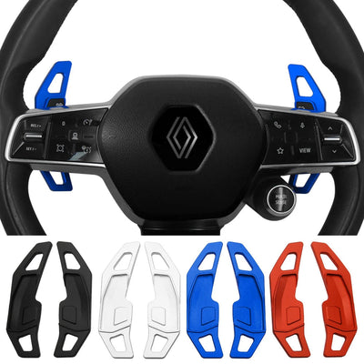 Extension palette au volant Megane E-Tech bleue sur volant Renault