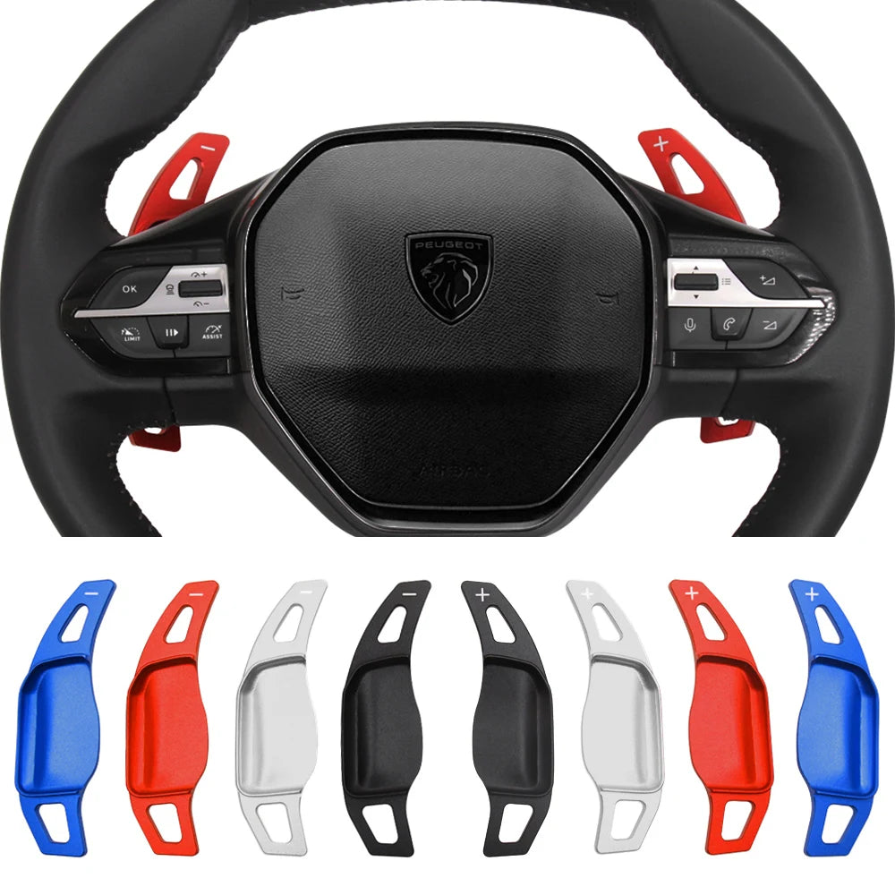 Extension palette au volant Peugeot 308 III GT rouge sur volant i-Cockpit