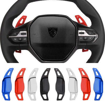 Extension palette au volant Peugeot 308 III GT rouge sur volant i-Cockpit