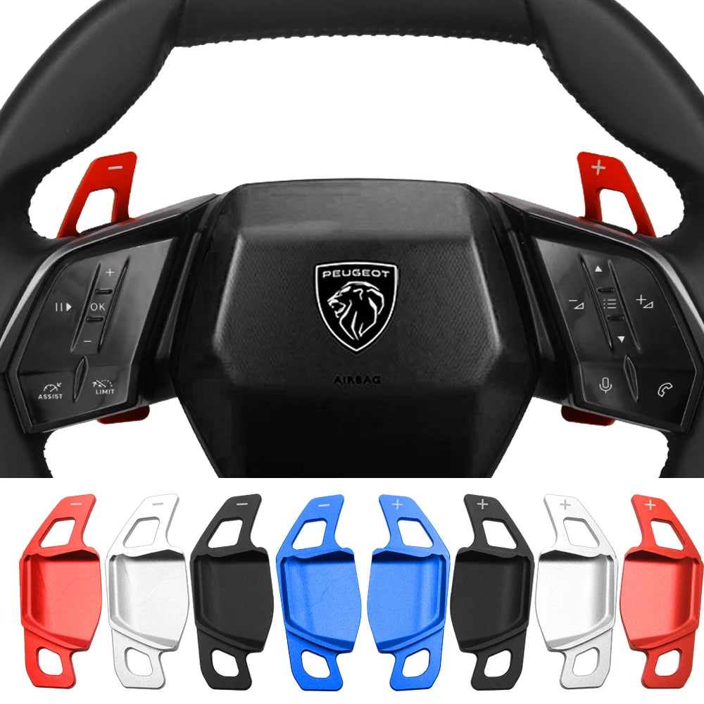 Extension palette au volant Peugeot E-5008 GT montée sur le volant