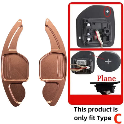 Extension palette au volant Seat Ibiza 6F bronze, vue de face