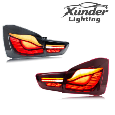 Feux arrière LED GTS à écailles pour BMW, version fumée et version rouge