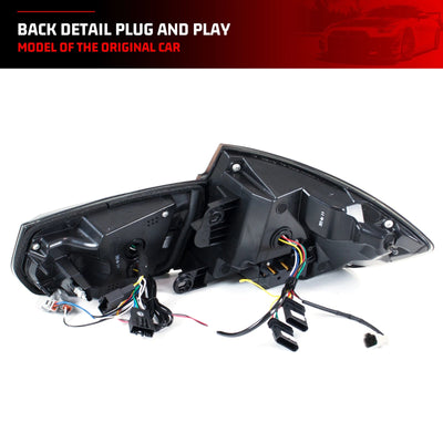 Dos des feux arrière LED GTS F30 avec leurs faisceaux d'adaptation