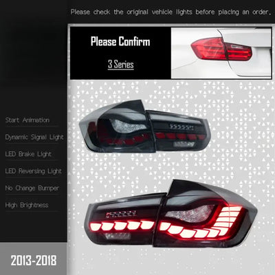 Variante à lentille noire des feux arrière LED GTS BMW Série 3 F30