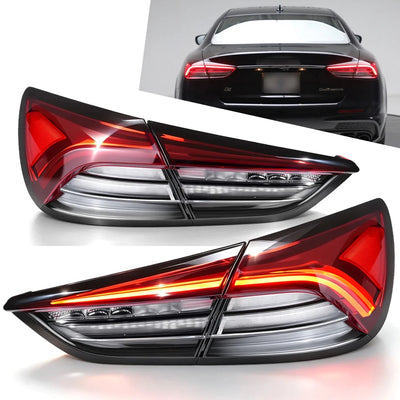 Jeu de feux arrière LED pour Maserati Quattroporte, avec une Quattroporte noire en fond