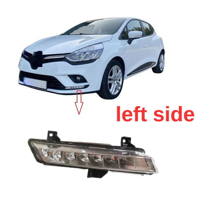 Emplacement du feu de jour côté gauche sur une Clio 4 blanche