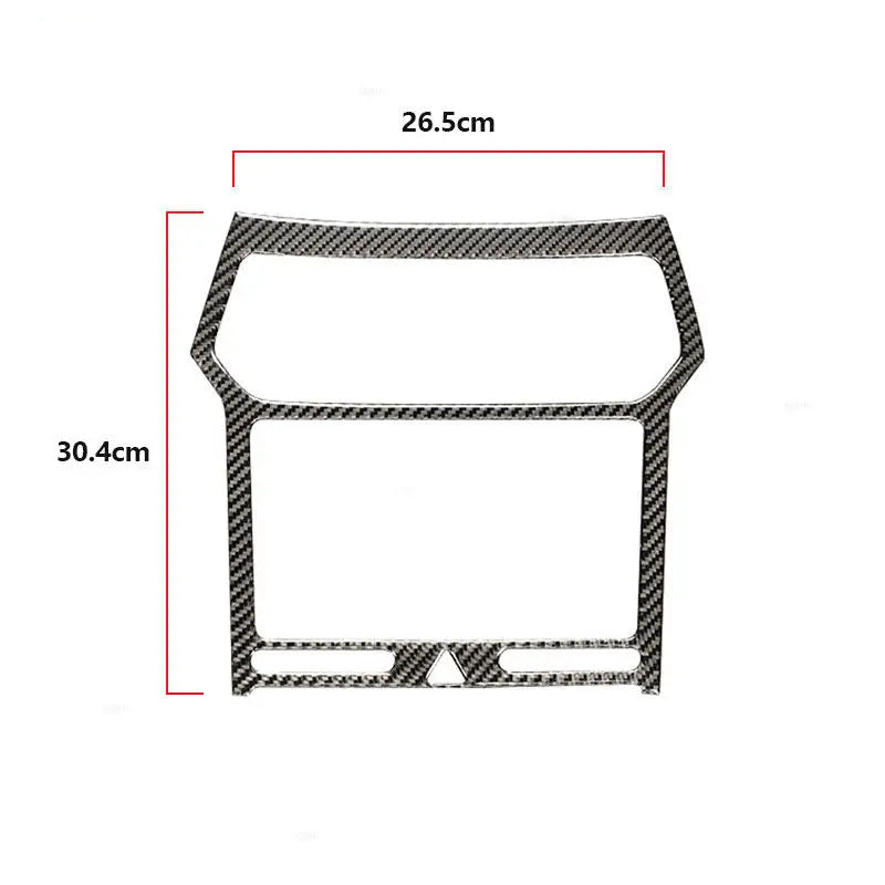 Dimensions de l'habillage tableau de bord carbone Ford Explorer : 26,5 x 30,4 cm