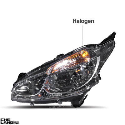 Optique de phare halogène Peugeot 208, un des deux côtés proposés