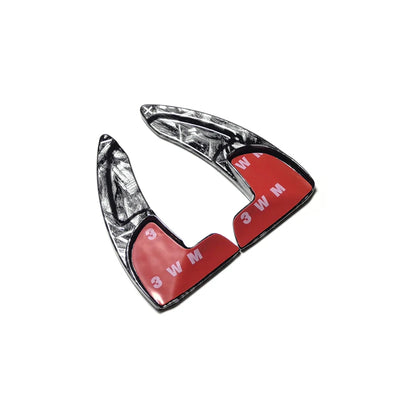 Extension de palette au volant Dodge Charger en carbone forgé au motif marbré, adhésifs 3M pré-appliqués