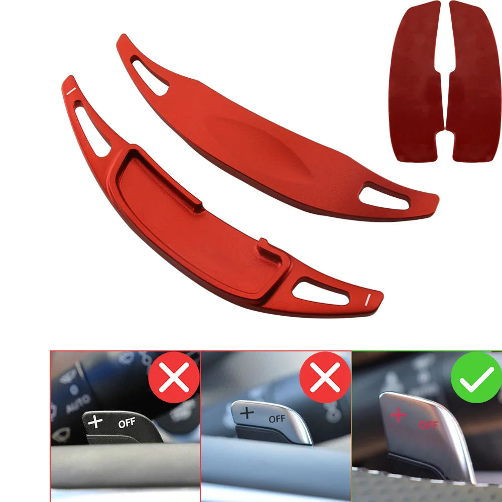 Palette au volant Renault Clio 5 R.S. Line rouge, la paire et ses adhésifs double-face