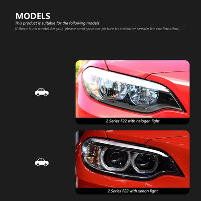 Phares d'origine halogène et xénon de la BMW Serie 2 F22 couverts par ce phare LED