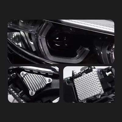 Intérieur du phare LED BMW F22 et son module électronique à ailettes