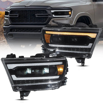 Paire de phares LED RAM 1500 à cabochon de gabarit ambre