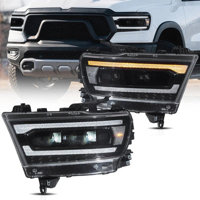 Paire de phares LED RAM 1500 à cabochon de gabarit transparent