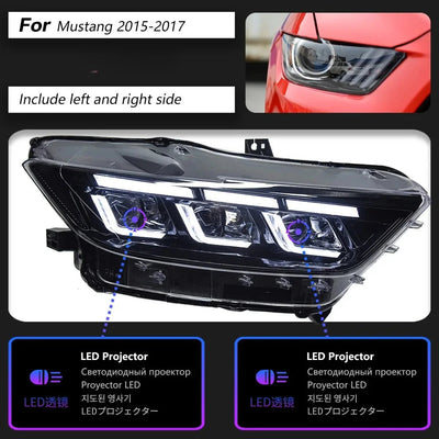 Phare LED Mustang 2015-2017 et repérage de ses projecteurs à lentille