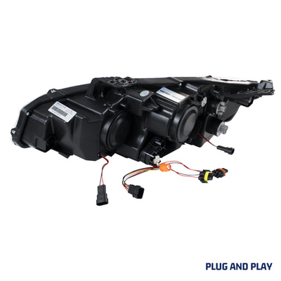 Dos du phare LED Honda Civic 10 avec son faisceau et ses connecteurs