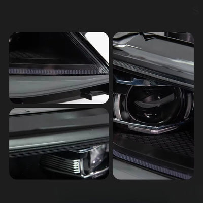 Détails du bandeau lumineux et de la lentille du phare LED Jetta 6