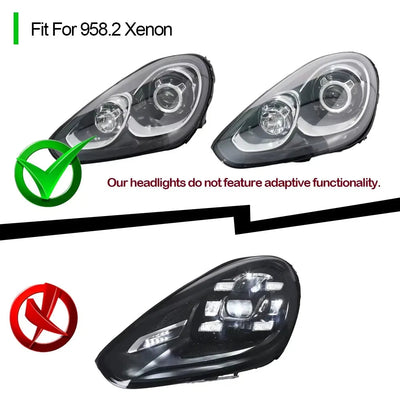 Phares xénon d'origine du Cayenne 958.2 compatibles avec ce phare LED