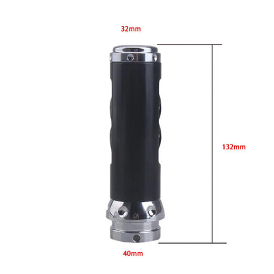 Dimensions de la poignée de frein à main : 132 mm de hauteur, 32 mm de diamètre en haut et 40 mm à la base