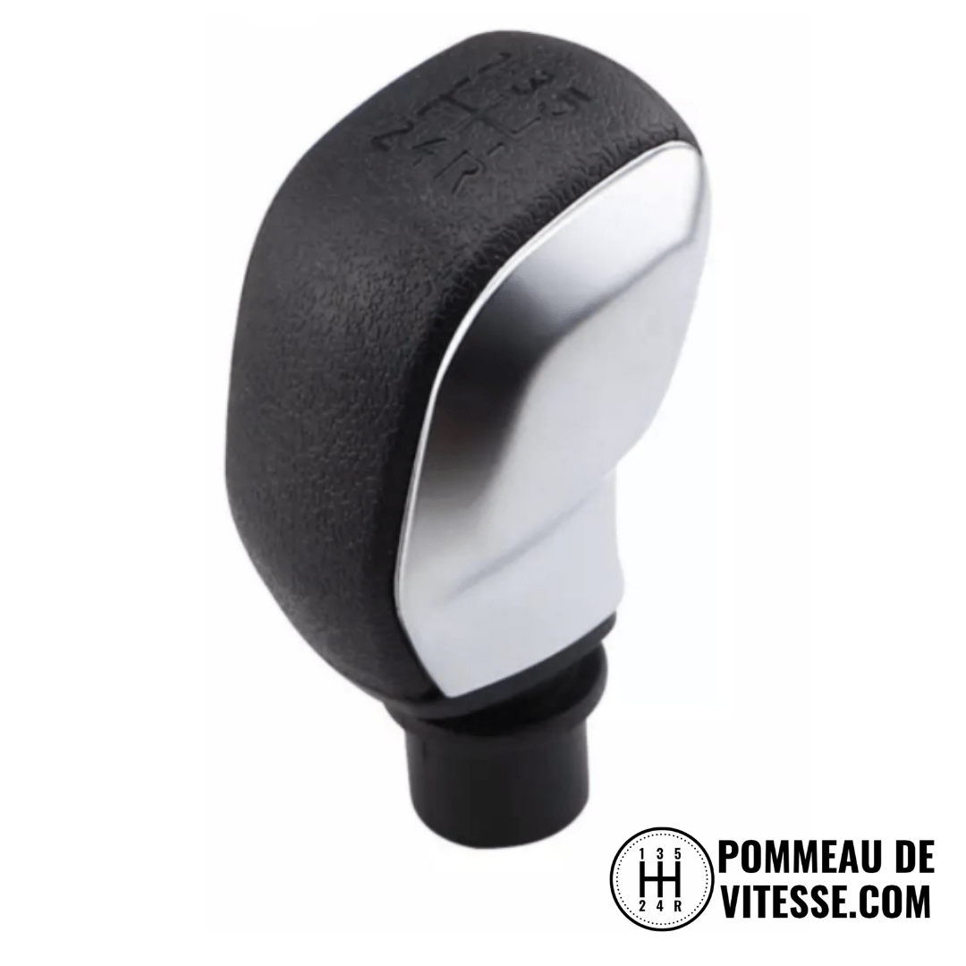 Pommeau de vitesse C4 Cactus noir à flanc gris satiné, vue de côté