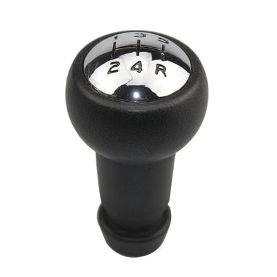 Pommeau de vitesse 407 noir grainé avec disque chromé et schéma de boîte 5 vitesses gravé